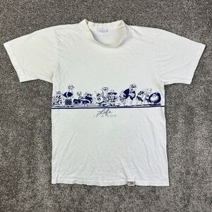Vintage Crazy Shirts Hawaii Shirt Adult Medium White Life Is A‎ Zoo Art Animals